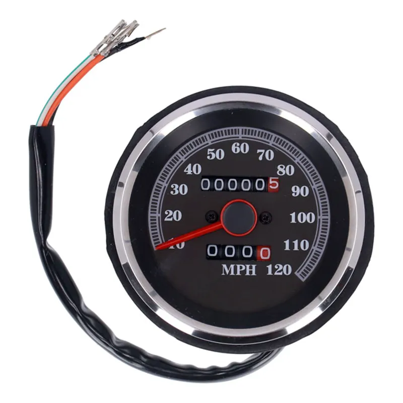 cafe 4 racer - SPEEDOMETER 120 MPH FACE - MCS Analog speedometers 