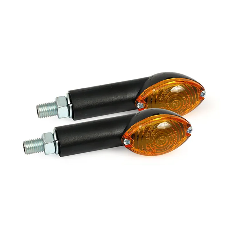 cafe 4 racer - Cateye mini turn signals 40mm stem, black with amber lens - MCS Standard indicators 