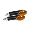 cafe 4 racer - Cateye mini turn signals 40mm stem, black with amber lens - MCS Standard indicators 
