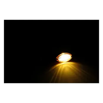 cafe 4 racer - Cateye mini turn signals 40mm stem, black with amber lens - MCS Standard indicators 