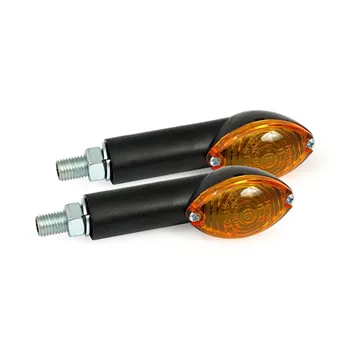 cafe 4 racer - Cateye mini turn signals 40mm stem, black with amber lens - MCS Standard indicators 
