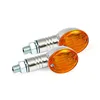 cafe 4 racer - Micro-Flash, halogen turn signal. Chrome. Amber lens - MCS Standard indicators 