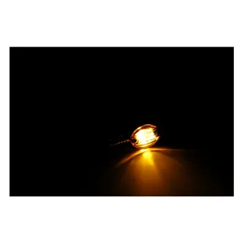 cafe 4 racer - Micro-Flash, halogen turn signal. Chrome. Dark amber lens - MCS Standard indicators 
