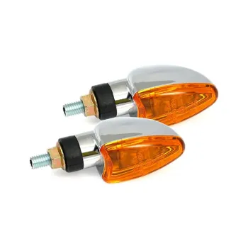 cafe 4 racer - Mini Indicator "Arrow" black tinted glass M8 short E-approved - HS MOTO Germany Standard indicators 4251352607058