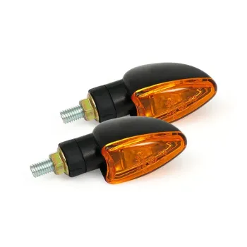 cafe 4 racer - ARROW MINI TURN SIGNAL, BLACK. SMOOTH - MCS Standard indicators 