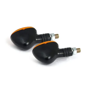 cafe 4 racer - Little Duke, mini turn signals. Black - MCS Standard indicators 