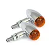 cafe 4 racer - Micro Bullet, 12V halogen turn signals. Chrome, plain - MCS Standard indicators 