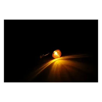cafe 4 racer - Micro Bullet, 12V halogen turn signals. Chrome, plain - MCS Standard indicators 