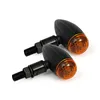 Micro Bullet, 12V halogen turn signals. Black, grooved