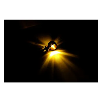 cafe 4 racer - Mini Bulls-Eye, in-bar turn signals. Chrome - MCS Bar end indicators 