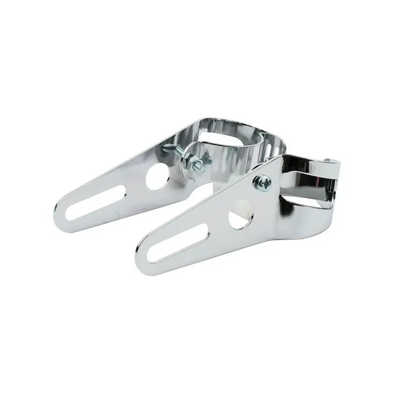 cafe 4 racer - Frisco basic universal headlight brackets CHROME 37-42MM - MCS Headlights  brackets & holders   