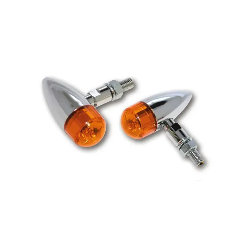 cafe 4 racer - Midi bullet turn signals. Chrome - MCS Standard indicators 