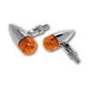 cafe 4 racer - Midi bullet turn signals. Chrome - MCS Standard indicators 