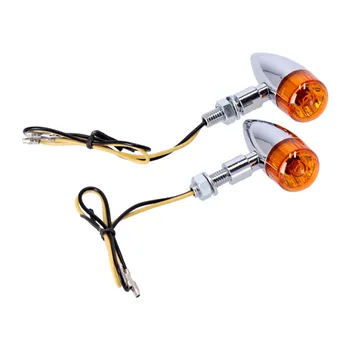 cafe 4 racer - Midi bullet turn signals. Chrome - MCS Standard indicators 