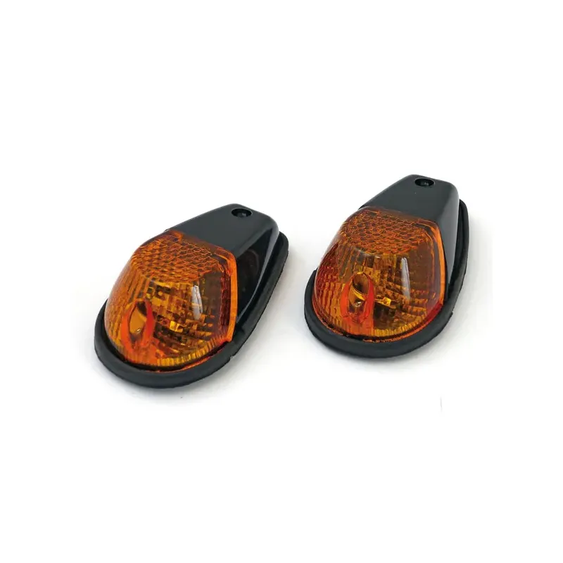 cafe 4 racer - Natron, fairing turn signals. Black. Amber lens - MCS Special indicators 