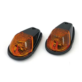 cafe 4 racer - Natron, fairing turn signals. Black. Amber lens - MCS Special indicators 