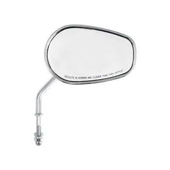 cafe 4 racer - Riptide tapered mirror set, short stem. Chrome - MCS Standard mirrors 