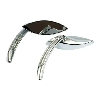 cafe 4 racer - Convex in-bar mirror set, rectangular. Black - MCS Standard mirrors 