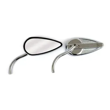 cafe 4 racer - Retro Round Rearview Side Mirrors - Black - Cafe4Racer Standard mirrors 