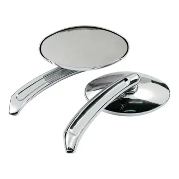 cafe 4 racer - Tripper mirror set. Chrome - MCS Standard mirrors 
