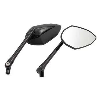 cafe 4 racer - NESS DIE-CAST CHROME TEARDROP MIRROR, LEFT - ARLEN NESS Standard mirrors 