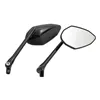 cafe 4 racer - Double Deuce mirror set. Black head & stem - MCS Standard mirrors 