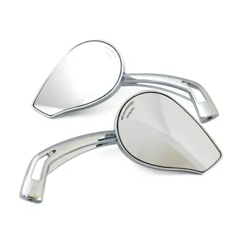 cafe 4 racer - Retro Round Rearview Side Mirrors - Black - Cafe4Racer Standard mirrors 