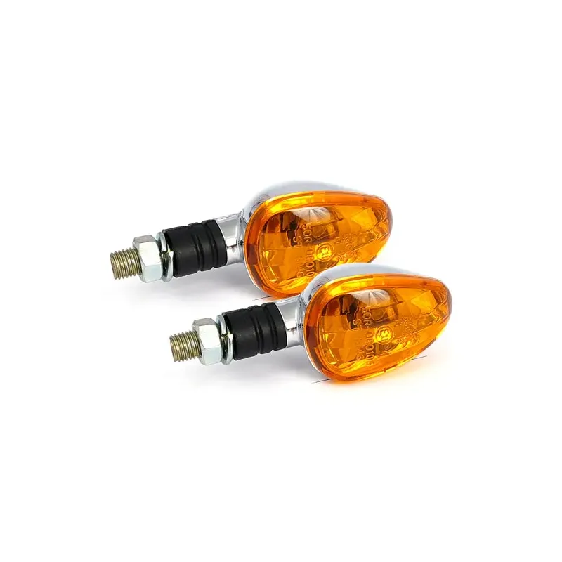 cafe 4 racer - Little Duke, mini turn signals. Chrome - MCS Standard indicators 