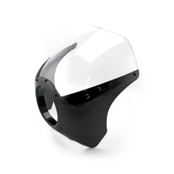 cafe 4 racer - Cafe racer style mini fairing. Black - MCS Front Headlamp Masks 