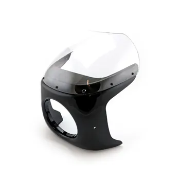 cafe 4 racer - Mid-size Headlamp fairing for side-mount 7" headlamps - MCS Front Headlamp Masks 