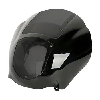 cafe 4 racer - Quarter fairing kit, with dark tinted windshield - MCS Front Headlamp Masks 