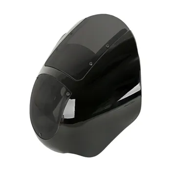 cafe 4 racer - Quarter fairing kit, with dark tinted windshield - MCS Front Headlamp Masks 