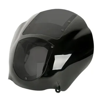 cafe 4 racer - Quarter fairing kit, with dark tinted windshield - MCS Front Headlamp Masks 
