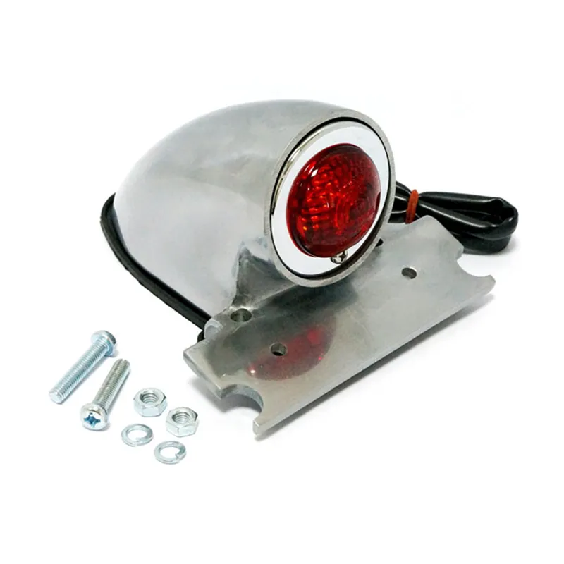 cafe 4 racer - Sparto taillight, polished - MCS Bulb rear lights 