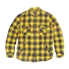 cafe 4 racer - MCS Worker Flanel shirt yellow/grey - MCS Shirts 