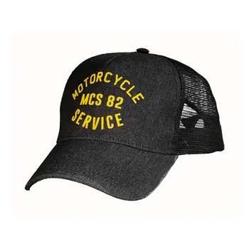 cafe 4 racer - MCS Service Trucker cap black denim - MCS Caps 