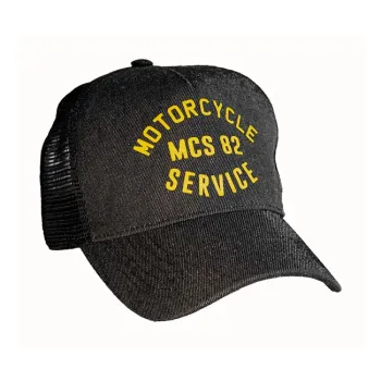 cafe 4 racer - MCS Service Trucker cap black denim - MCS Caps 