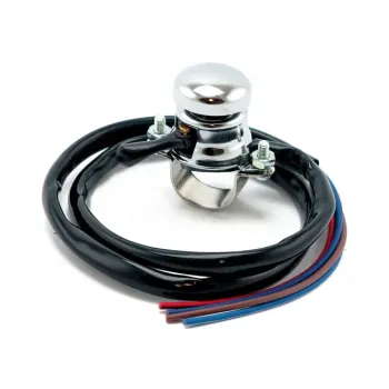 cafe 4 racer - 12 mm Push Button Polished - Rebelmoto Universal 