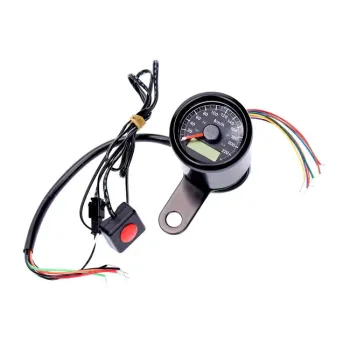 cafe 4 racer - FL speedometer, 46-47 face, silver/black. 2:1 KMH - MCS Analog speedometers 