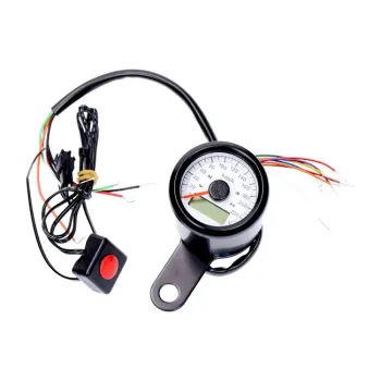 cafe 4 racer - FL speedo/tachometer, 73-84 face, black. 1:1 KMH - MCS Analog speedometers 
