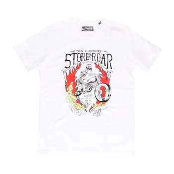 cafe 4 racer - Tričko MCS s lebkou offwhite - MCS Trička 