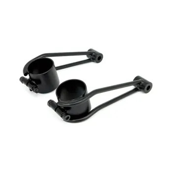 cafe 4 racer - HIGHSIDER CNC Alu headlight bracket Black SHORT - Highsider Headlights  brackets & holders   4054783028436