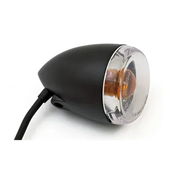 Late-style turn signal assembly. Front. Matte black