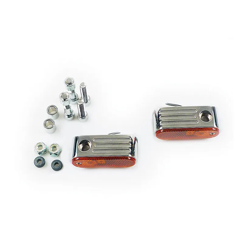 cafe 4 racer - Lango, turn signals. Chrome. Amber lens. SF - MCS Standard indicators 