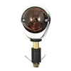 cafe 4 racer - Full size Bulls-Eye, in-bar turn signals. Chrome. Smoke lens - MCS Bar end indicators 