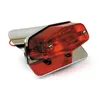 cafe 4 racer - Custom Lucas taillight assembly. With bracket. Chrome - MCS Bulb rear lights 
