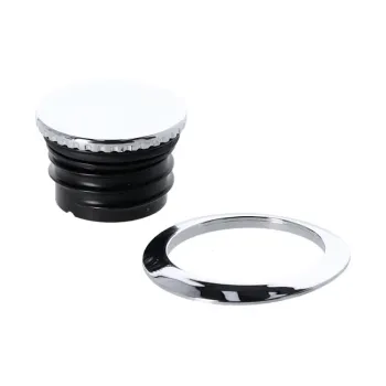 cafe 4 racer - Kromett, gas cap cover small. Chrome - MCS Fuel Caps 