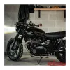 cafe 4 racer - Triumph Street Twin 2016-NOW Bedlam Slash-Cut Exhaust Pipes - Brushed - Motone Triumph Bonneville 
