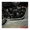 cafe 4 racer - Triumph Street Twin 2016-NOW Bedlam Slash-Cut Exhaust Pipes - Brushed - Motone Triumph Bonneville 