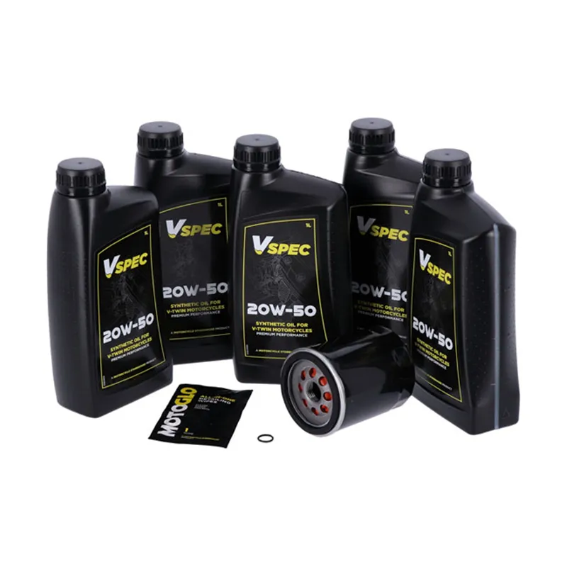 cafe 4 racer - MCS, servisná súprava motorového oleja. Čierna farba. 5L. 20W50 Syntetický - MCS 4T  